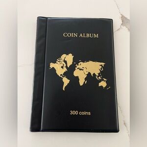 Black 300 pocket Coin Collection Book Holder Album